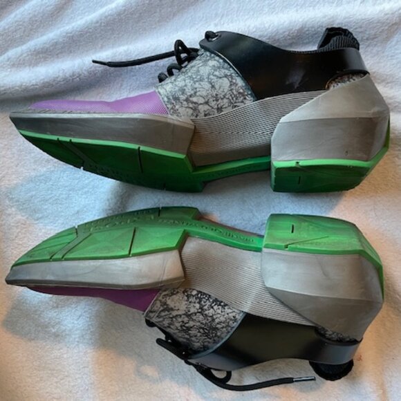 John Fluevog Manifold Omni Purple Green Mens 5 Womens 7 Sold out RARE Festival - Picture 6 of 14